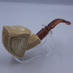Embossed Floral Pipe, Heart Embossed Pipe, Block Meerschaum, Turkish Meerschaum, Bent Stem Pipe, Classical Pipe
