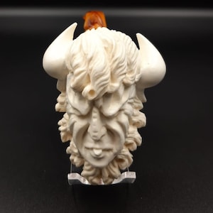 Evil Meerschaum Pipe, Block Meerschaum, Turkish Meerschaum, Lucifer Pipe, Devil Meerschaum Pipe, Handmade Pipe