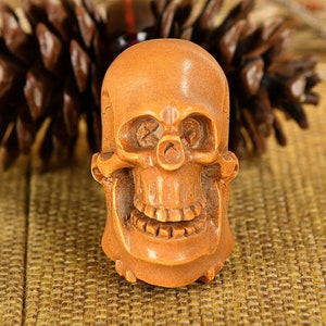 Pipa di schiuma di mare con teschio, pipa di Halloween, schiuma di mare spaventosa, pipa di schiuma di mare intagliata a mano, schiuma di mare turca, blocco di schiuma di mare