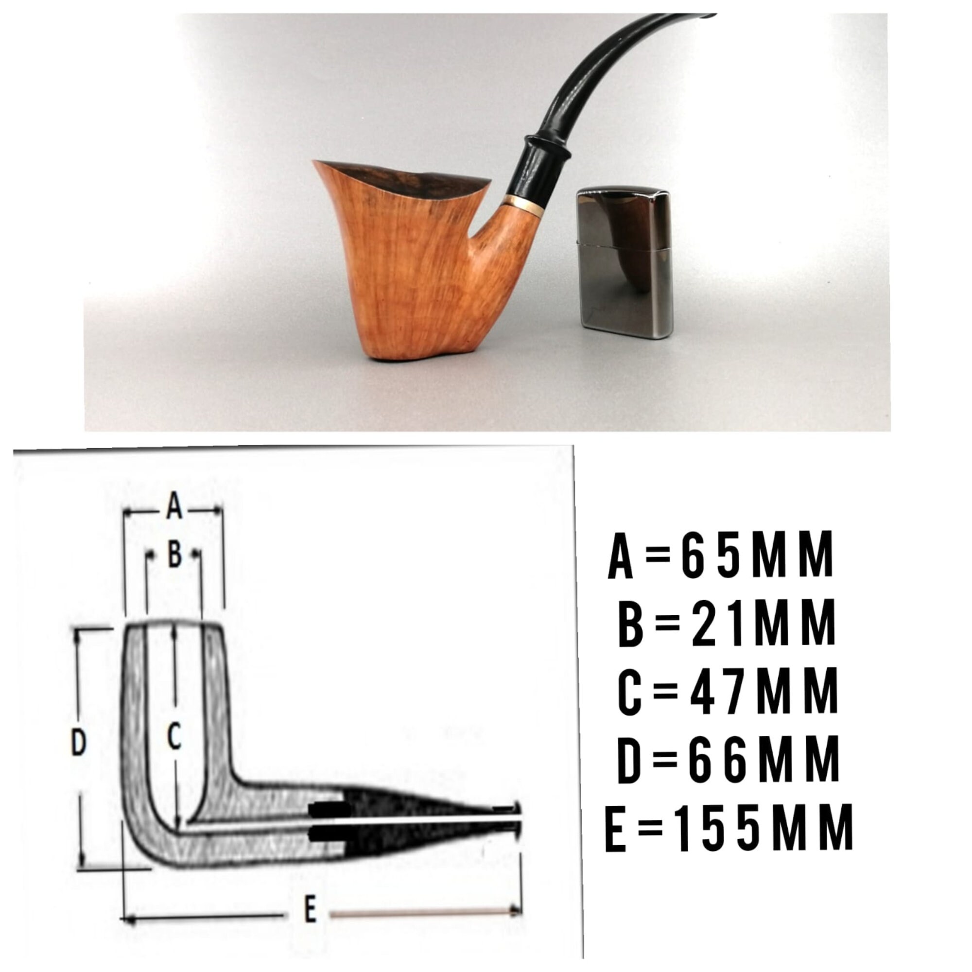 Classic Briar Pipe with Its Special Bag Acrylic Stem Pipe Etsy