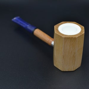 Wood Design Meerschaum, Sitter Pipe, Poker Pipe, Block Meerschaum, Large Pipe Meerschaum, Turkish Meerschaum, Paneled Pipe, Tobacco Pipe