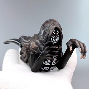 Black Spirit Pipe, Black Desert Pipe, Acrylic Stem, BDO Pipe From Briar Wood, BDO Pipe, Halloween Pipe, Scary Pipe, Horror Pipe