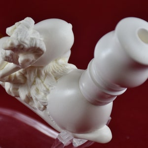 Hand Carved Goat Meerschaum Cigarette Holder, 100% Solid Block Meerschaum Pipe, Turkish Meerschaum