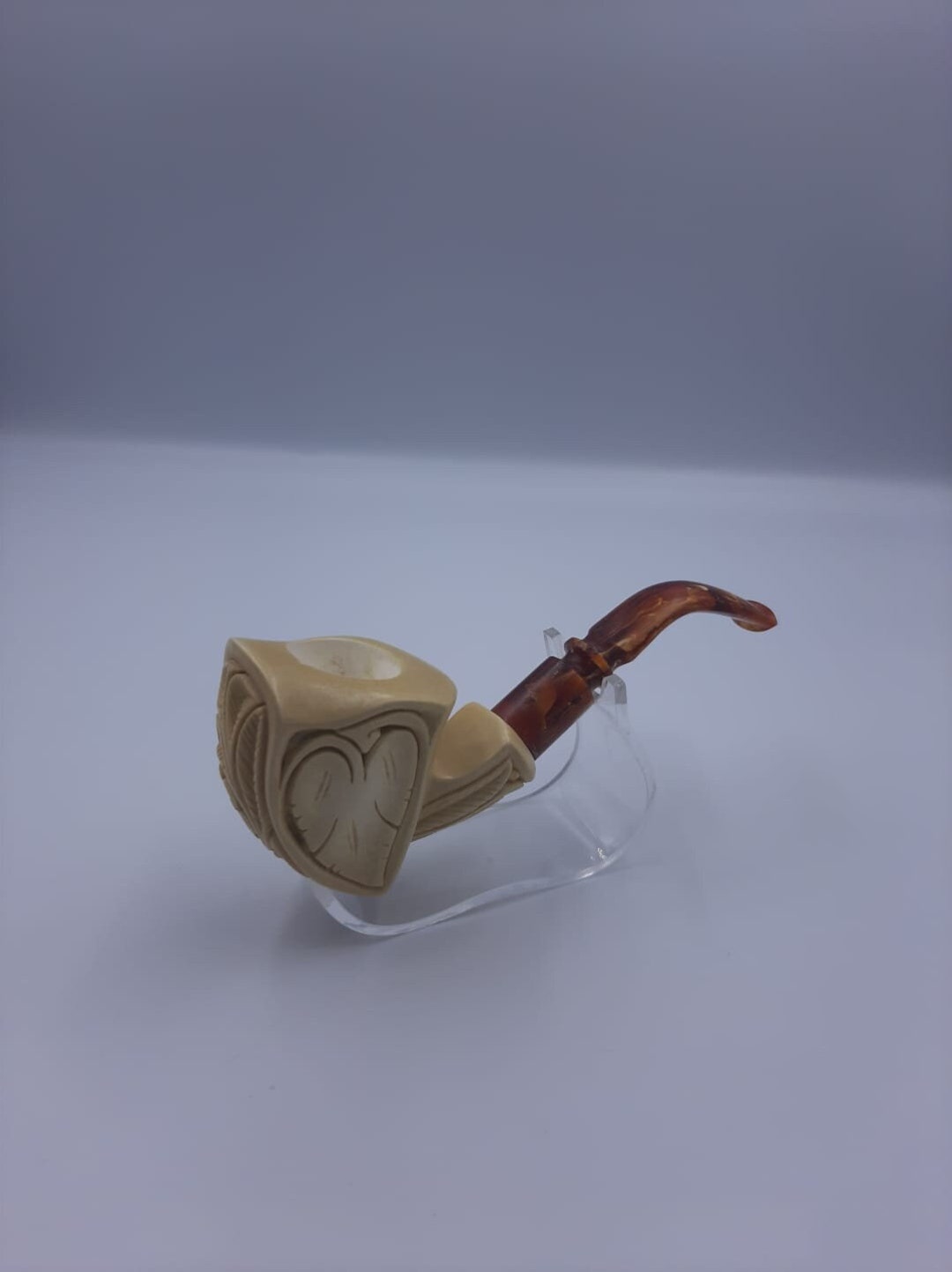 Embossed Floral Pipe, Heart Embossed Pipe, Block Meerschaum, Turkish ...