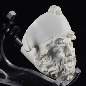 Pirate Meerschaum Pipe, Block Meerschaum, Turkish Meerschaum, Unsmoked Meerschaum Pipe, Old Man Meerschaum Pipe, Bearded Man Pipe