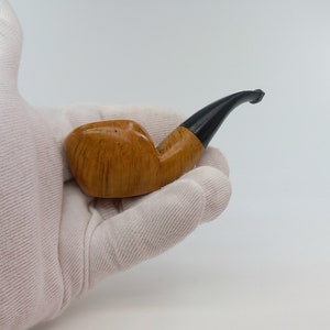 Classical Pipe, Classic Briar Pipe, 9 mm Filter, Acrylic Stem Pipe, Hand-Carved Briar Wood, Unsmoked Pipe