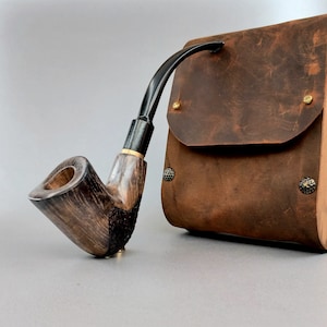 Classic Briar Pipe, Classical Briar Pipe, Acrylic Stem Pipe, Hand-Carved Briar Wood, Unsmoked Pipe