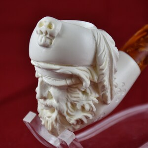 Pirate Meerschaum Pipe, The Best Block Meerschaum, Turkish Meerschaum, Unsmoked Meerschaum Pipe, Skull Pipe