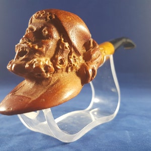 African Meerschaum Pipe, Ethiopian Figure Meerschaum, The Block Meerschaum, Hand Carved Meerschaum Pipe, 100% Solid Block Meerschaum Pipe
