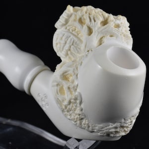 Owl Figures Meerschaum Pipe, 100% Solid Block Meerschaum Pipe, Turkish Meerschaum