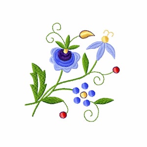 Flowers Machine Embroidery design. Set folk embroidery patterns.