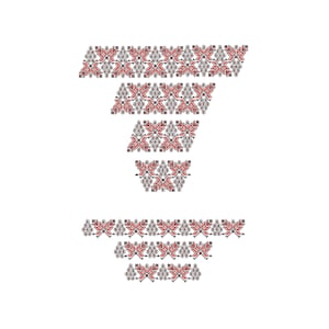 Machine Embroidery design, Cross stitch Border pattern.