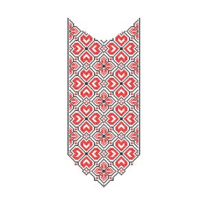 Folk Machine Embroidery design Ethnic cross stitch pattern. Ukrainian ornament for clothes