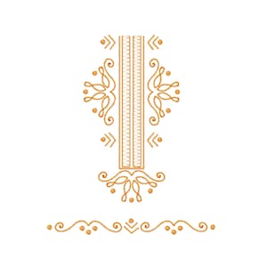 Folk pattern Digital embroidery. Machine embroidery design .
