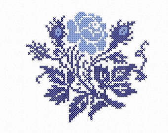 Roses Machine embroidery designs Flowers cross stitch pattern. Floral ukrainian embroidery