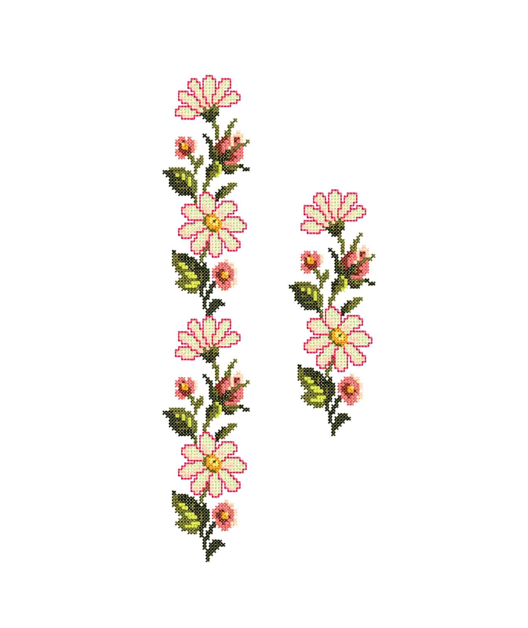 Flower Border Embroidery Designs