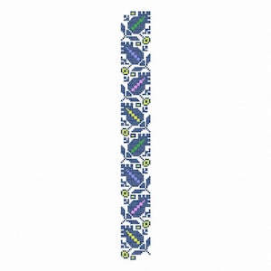 Cross stitch folk Machine Embroidery design. Border embroidery pattern.