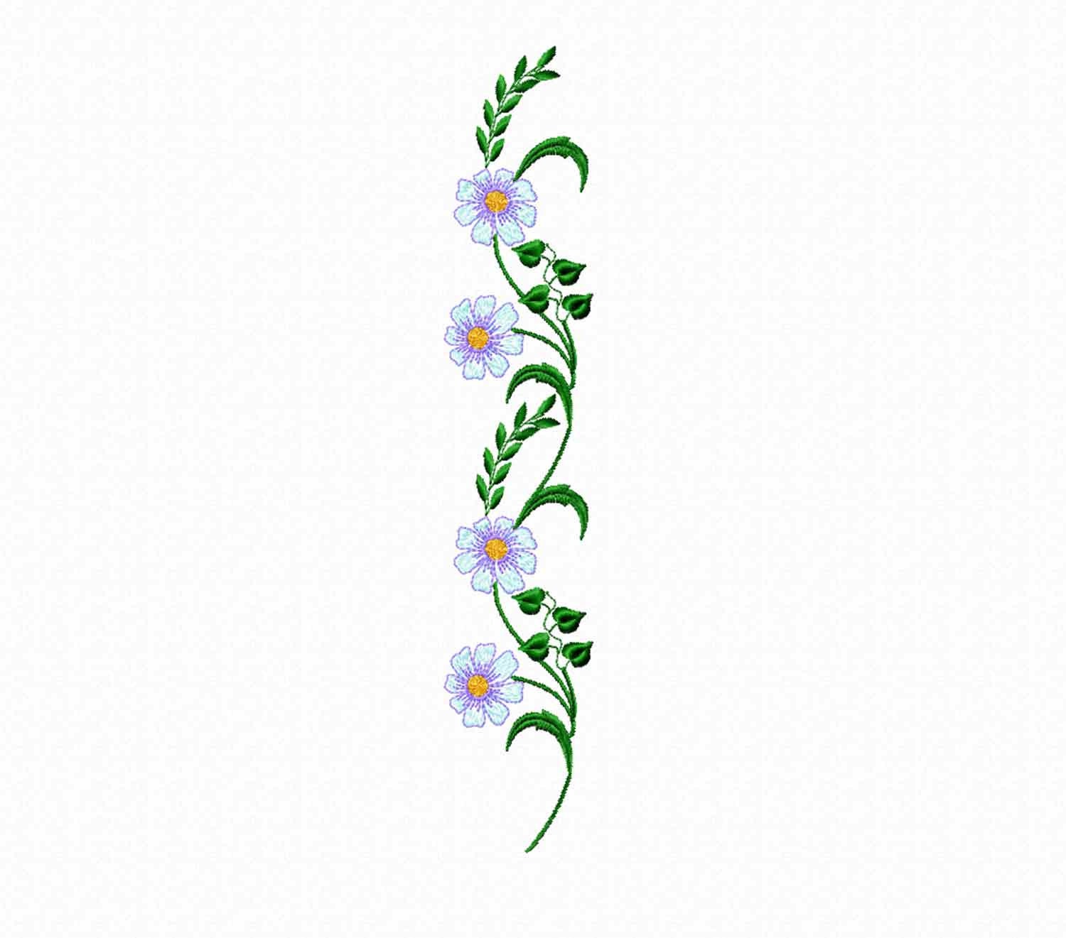 flower border embroidery designs