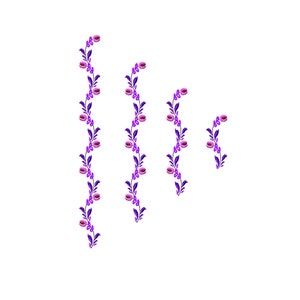 Bordüre Maschinenstickerei Design. Blumen Stickmuster.