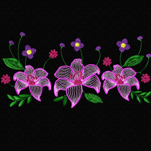 Flowers Machine Embroidery Designs. Violets Digital Pattern. Etsy