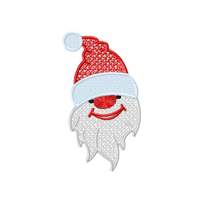 Machine Embroidery Split Santa FSL Christmas Santa Embroidery Design. Machine Embroidery Pattern - Etsy