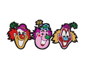 Clown Machine Embroidery design Pocket digital pattern. Set patch embroidery