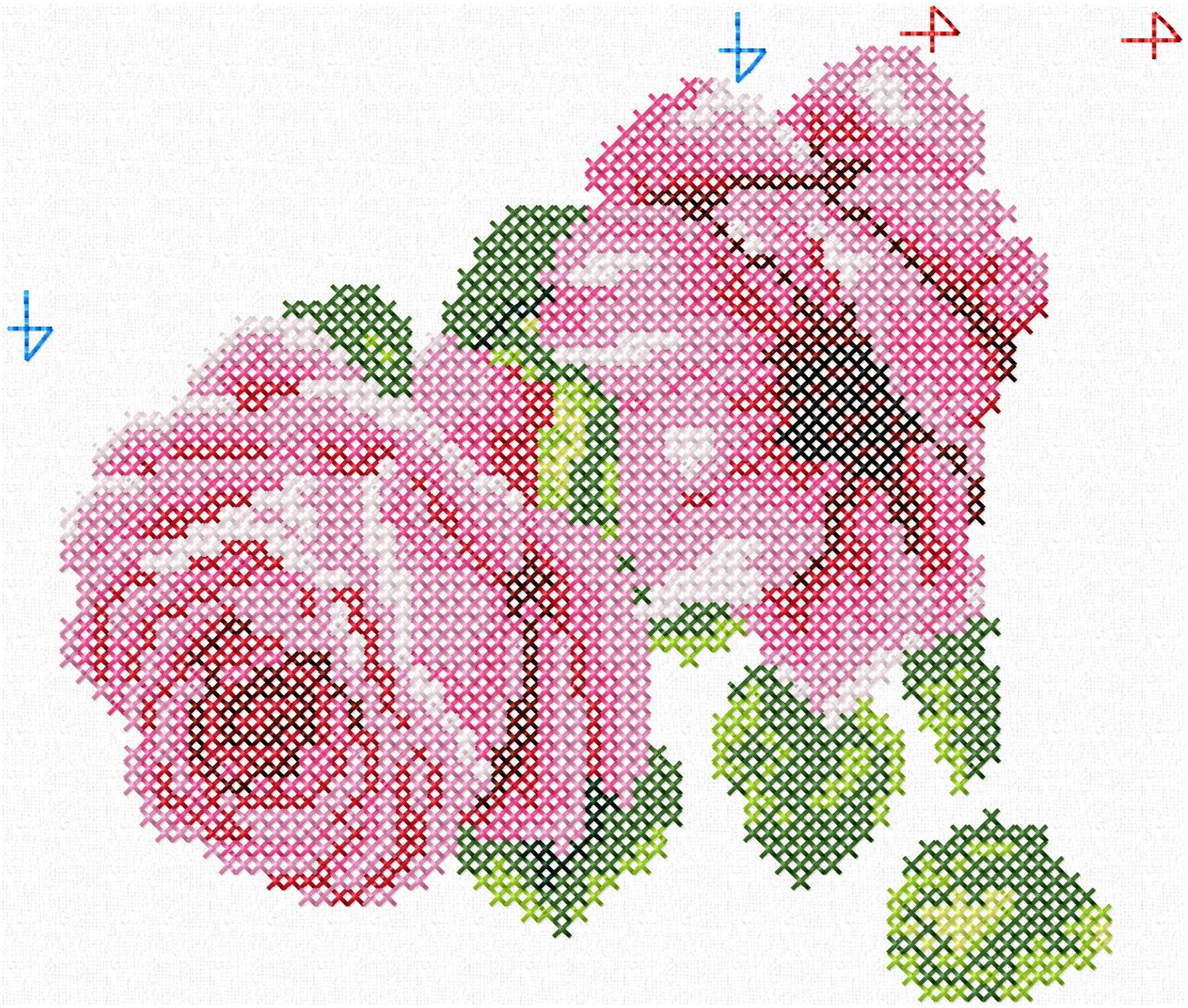 Diseños bordado de rosas. Patrón de punto de cruz de - Etsy España