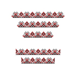 Randborduurmachine ontwerpt volkspatronen. Oekraïens etnisch ornament.