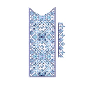 Folk Machine and Hand Embroidery design Ukrainian cross stitch pattern.