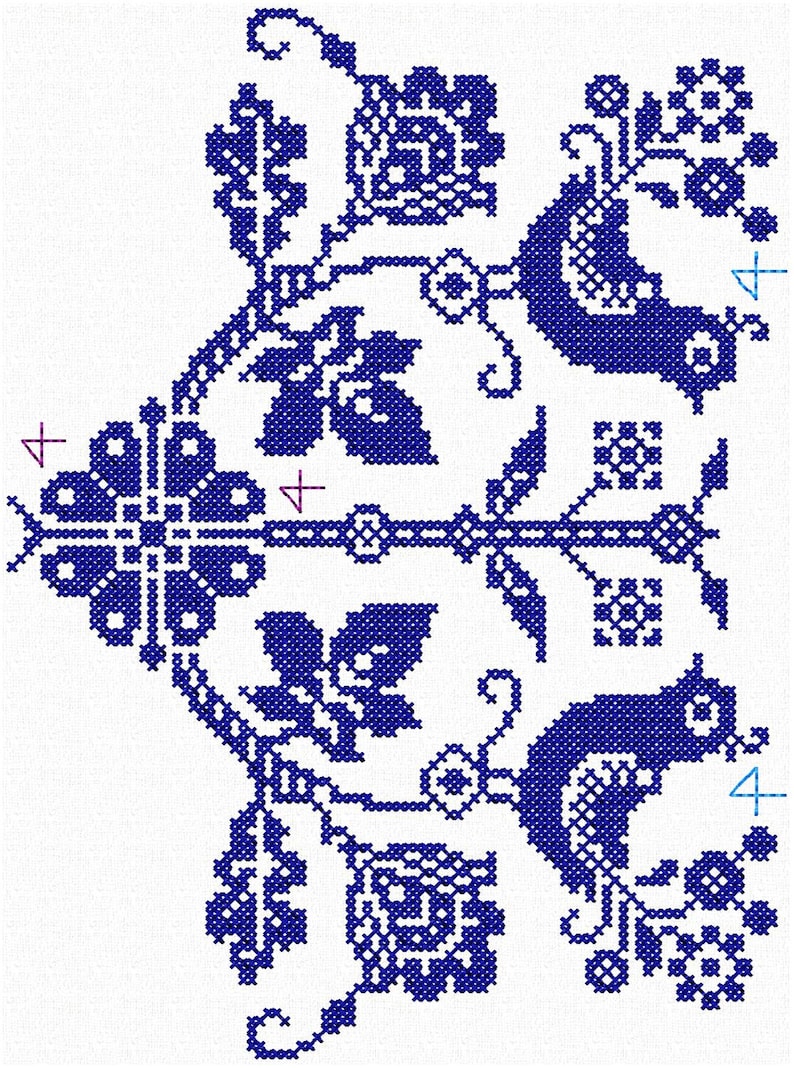 Folk machine Embroidery designs Hoop 13x18 Cross stitch digital pattern 14x20