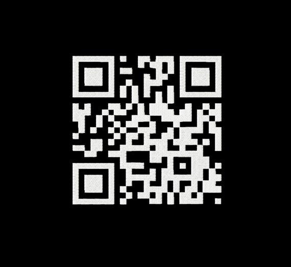 QR Code Embroidery Design. Personalized Machine Embroidery Etsy