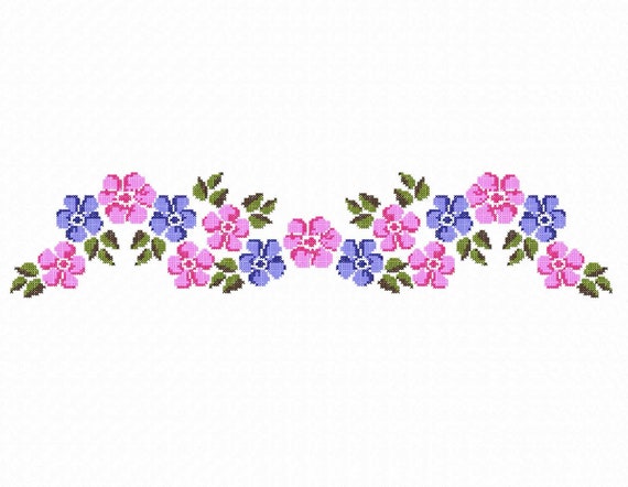 flower border embroidery designs