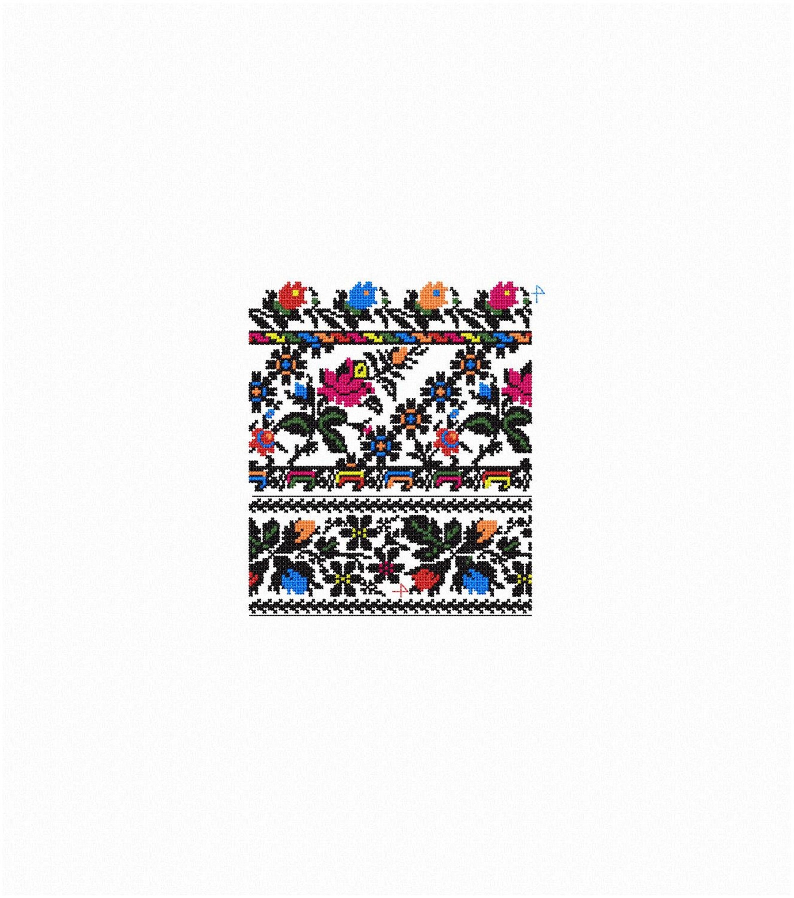 Ukrainian Machine Embroidery Design. Folk Cross Stitch Pattern Etsy