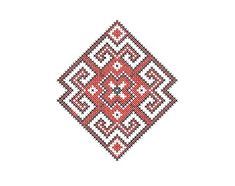 Maschinenstickerei Kreuzstich Design Folk ethnischen Muster.