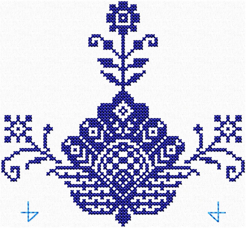 Folk machine Embroidery designs Hoop 13x18 Cross stitch digital pattern 14x20