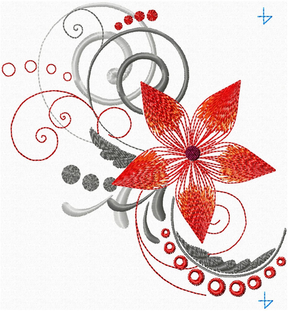 Floral Machine Embroidery Designs Flowers Pattern Hoop X Etsy