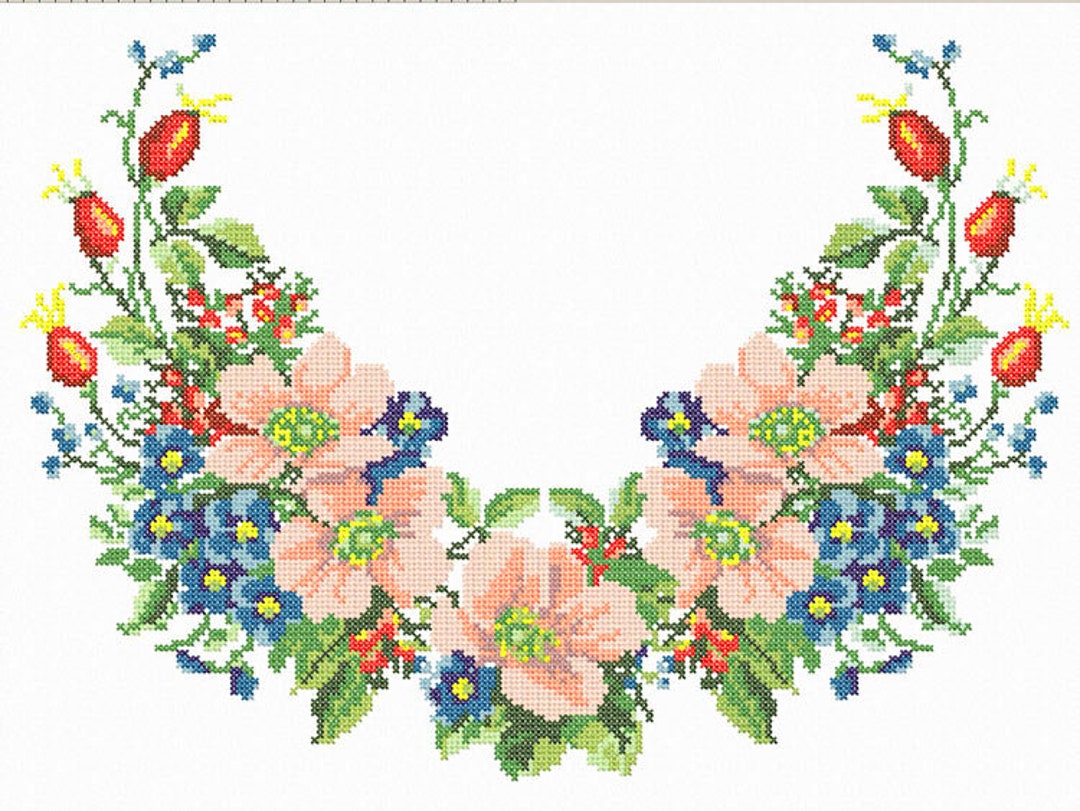 【CPGN STUDIO】25SS★ Flower Stitch Embroidery Short Sleeve Mini Cross Stitch Embroidery Kit Flamingo & Flowers (GG244