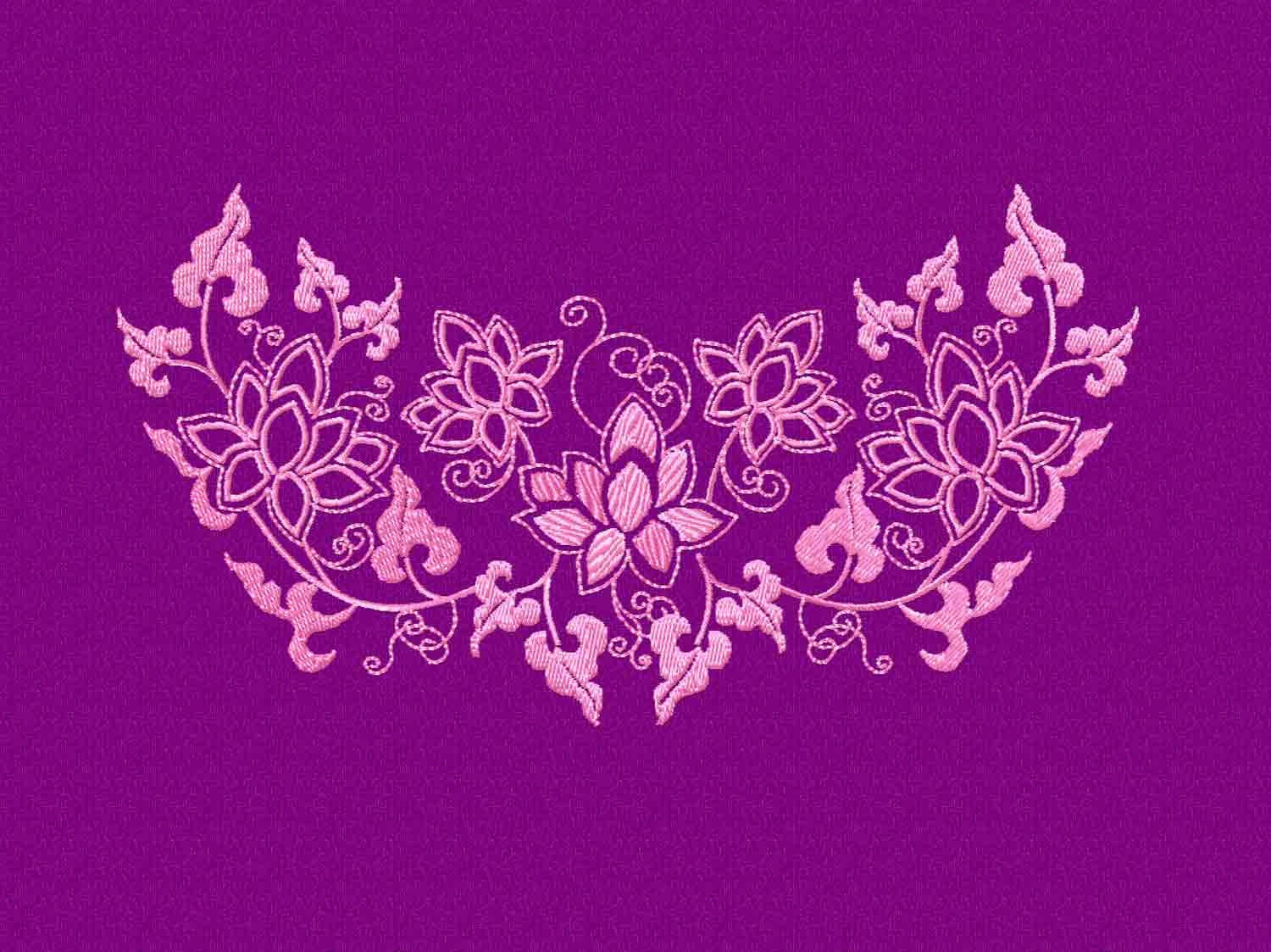 Floral Machine Embroidery Digital Design. Flowers Pattern Etsy