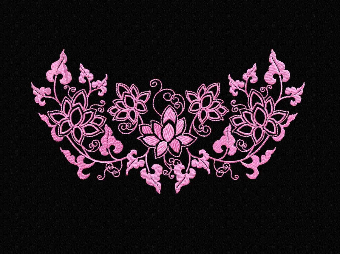 Floral Machine Embroidery Digital Design. Flowers Pattern - Etsy