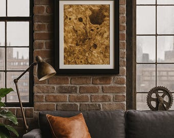 Abstract Stone Texture Print: Rustic Sepia Rock Photography (Digital Download)
