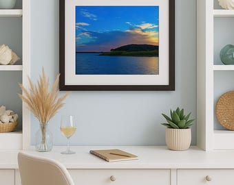 Sunrise Lake Landscape Photography | Scenic Nature Print (Digital Download)
