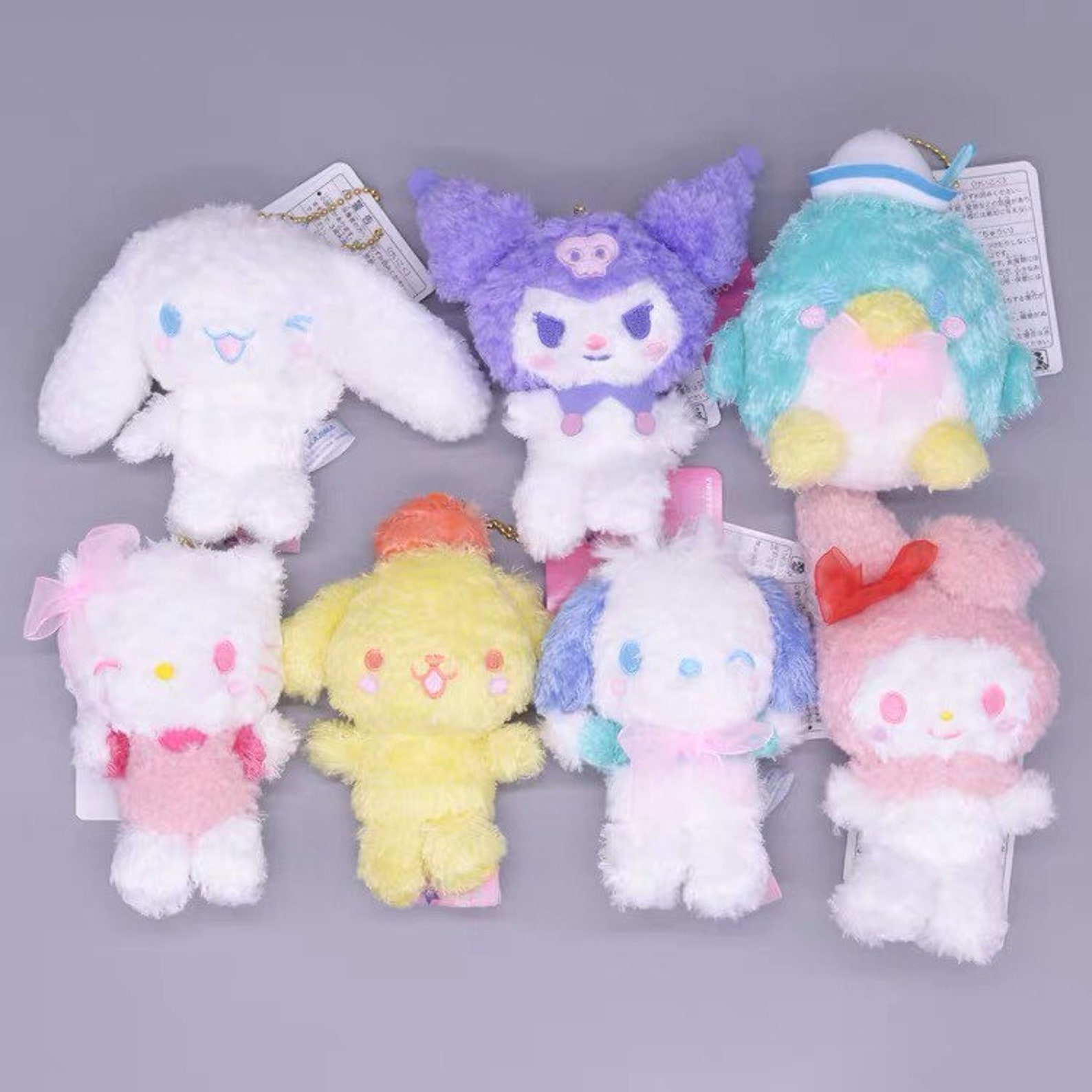 Cute Sanrio characters Plush Stuffed Soft Toy Keychain My | Etsy