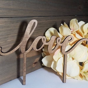 Love cake topper