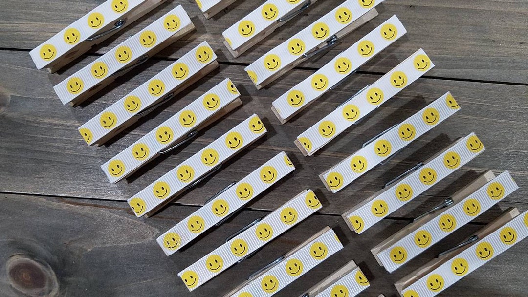Emoji Clothespins Set of 20 Etsy