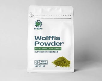 1000g Wolffia Globosa Pulver: Pflanzlich basierte Protein Superfood, natürliches B12
