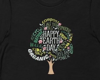 Happy Earth Day Unisex T-shirt met korte mouw, Earth Day Gift, Earth Day Wear, Earth Day T-shirt
