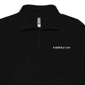 AQUAHOLIC spelled out with nautical flags Unisex fleece pullover, Boat gift, Nautical gift