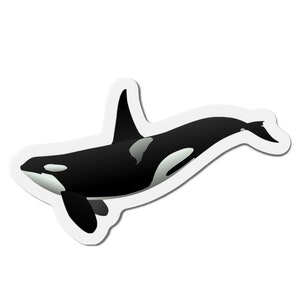 Orca Die-Cut Refrigerator  Magnet, Killer Whale Frig Magnet, Gift For Orca Lover,  Whale Lover Gift, Boat Gift