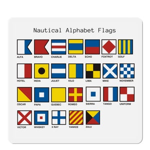 Nautical Alphabet Flags Refrigerator Magnet, Semaphore Flags Magnet, Maritime Flags Boat Magnet, Boat gift, Nautical Gift