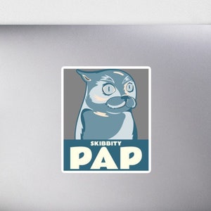 Skippity Pap Bubble-free stickers, Funny Cat Stickers, Cat Humor, Cadeau voor Cat Dad, Cat Mom